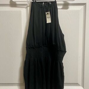 Elegant Black Halter Dress